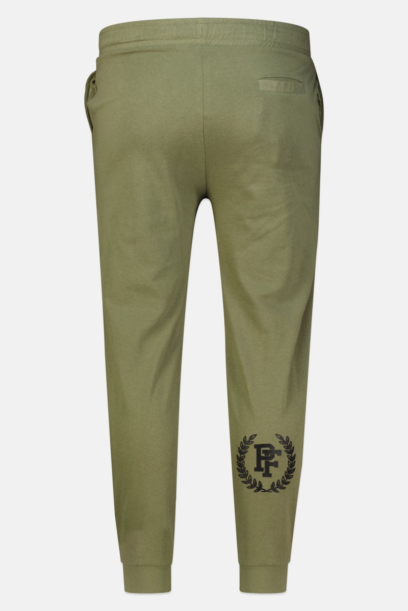 Paul Frank Men Regular Fit Brand Logo Sweatpants, Olive - Image 2